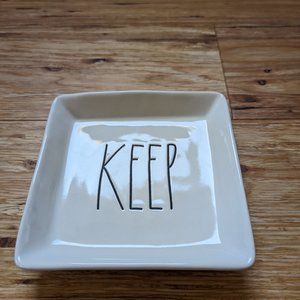 Rae Dunn "Keep" square Tray plate for kitchen or office